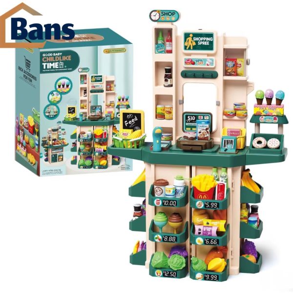 🛒 سوبرماركت الأطفال التعليمي التفاعلي – Childlike Time Market Play Set