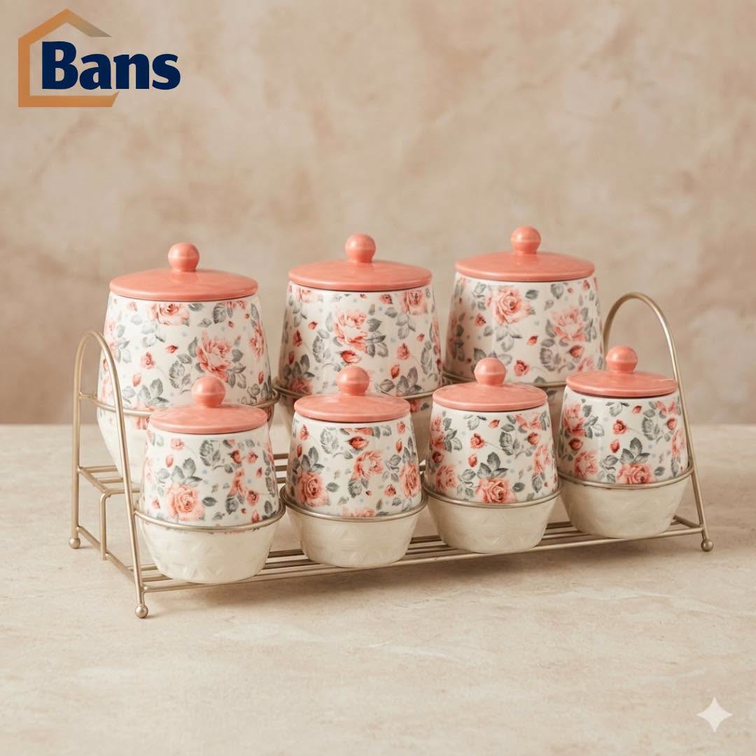 مرطبنات تخزين 7 قطع Jar set