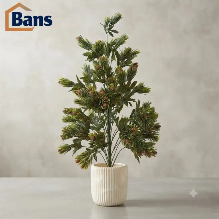Artificial green plant with pot