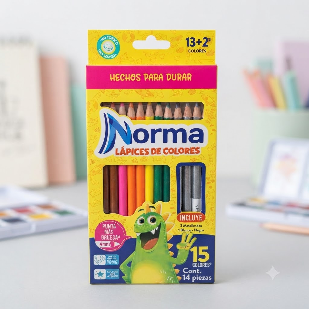 ألوان خشب Norma – 15 لونًا (13 + لونين إضافيين)