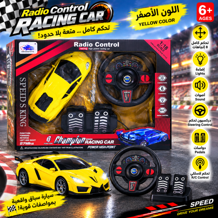 Radio Control Racing Car with Steering Wheel & Pedals